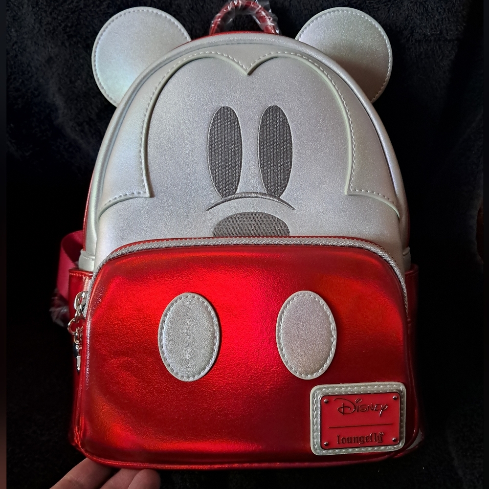Platinum Mickey 100 Disney Loungefly Mini Backpack